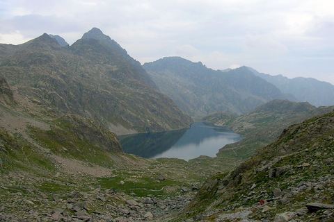 Le lac du Basto vu depuis la Baisse de Valmasque