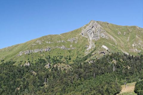 Le roc de Cuzeau et sa crête rocheuse au-dessus de la forêt
